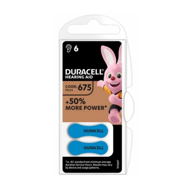 Duracell Hearing Aid 675 1,45V baterija za slusni aparat PAK6