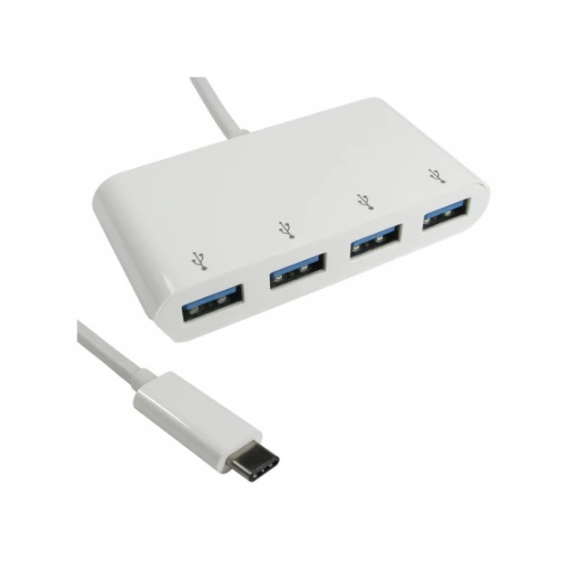 E-GREEN USB 3.1 tip C HUB 4port beli 