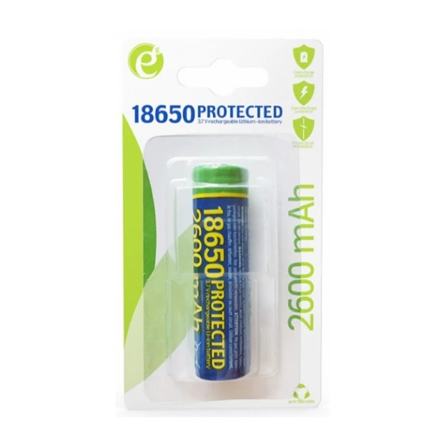 EG-BA-18650/2600 ENERGENIE Lithium-ion 18650 battery, protected, 2600 mAh