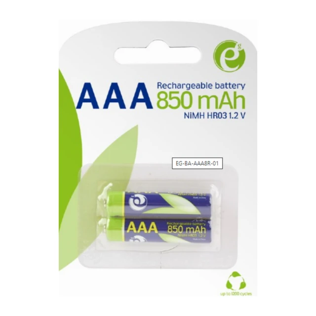 EG-BA-AAA8R-01 ENERGENIE 850mAh AAA, PAK2 CK, ready-to-use PUNJIVE NiM baterije (rechargeable)