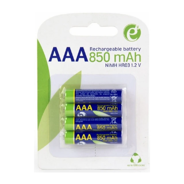 EG-BA-AAA8R4-01 ENERGENIE 850mAh AAA, PAK4 CK, ready-to-use PUNJIVE NiM baterije (rechargeable)