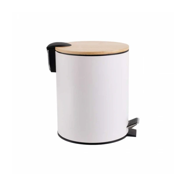 ESTIA ES02-12731 KANTA ZA OTPATKE METAL BAMBUS SA PEDALOM 5L BELA