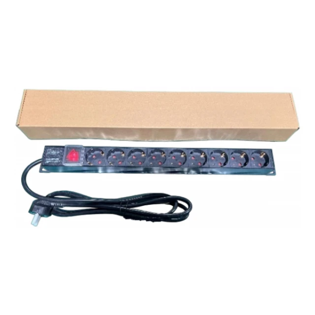ExeLink Razvodni PDU panel za rack 19 in, sa 9 uticnih mesta, kabl 2m (aluminijum)