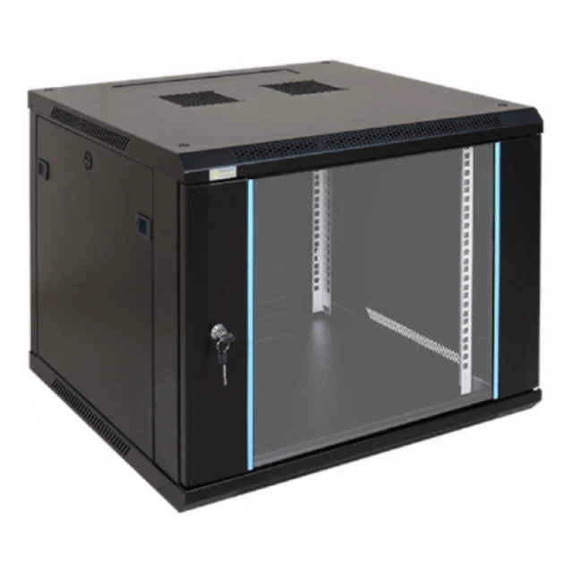 EXO:N Zidni rack ormar, 600mm×450mm×9U, crni