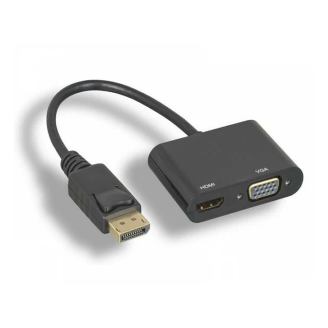 FAST ASIA Adapter-konvertor DISPLAY PORT na HDMI+VGA 