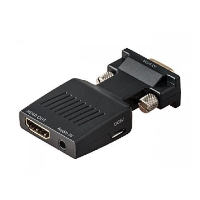 FAST ASIA Adapter-konvertor VGA (M) - HDMI (Ž) plug in 