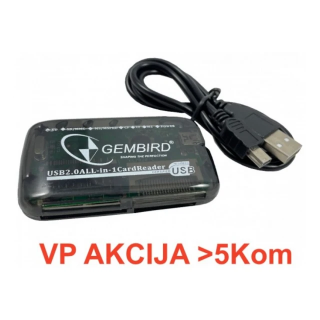 FD2-ALLIN1-BLK ** Gembird  USB2.0 citac svih tipova memorijskih kartica(319)