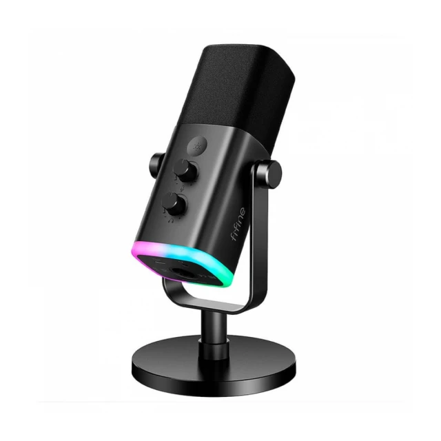 Fifine AM8 Dynamic RGB Microphone - Black