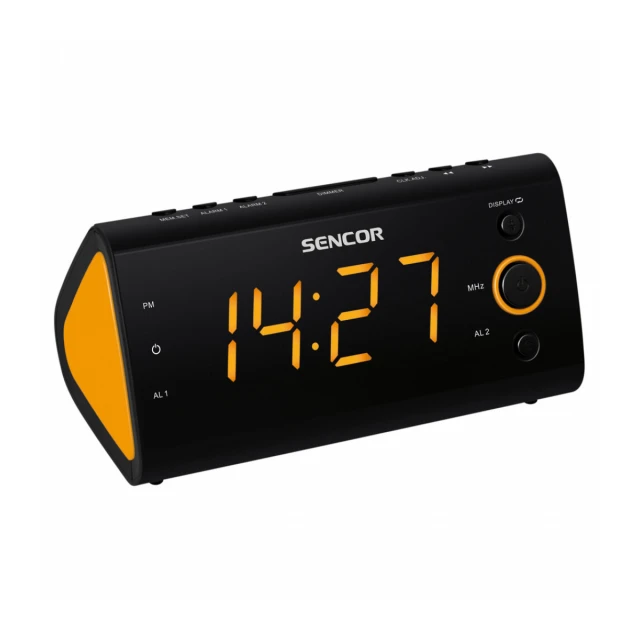 Fm radio sa digitalnim prikazom vremena SENCOR SRC 170 OR narandžasti