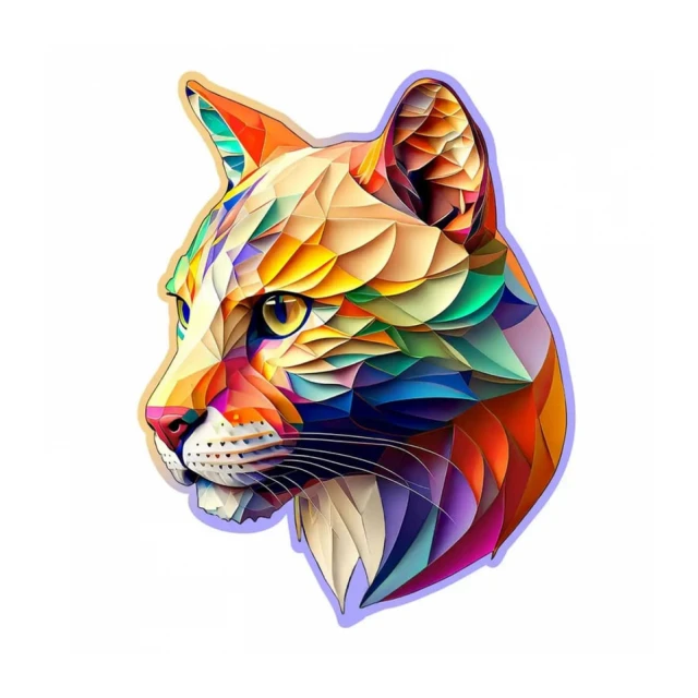 Gaudy Cougar Wooden Puzzle M (150 Pieces)