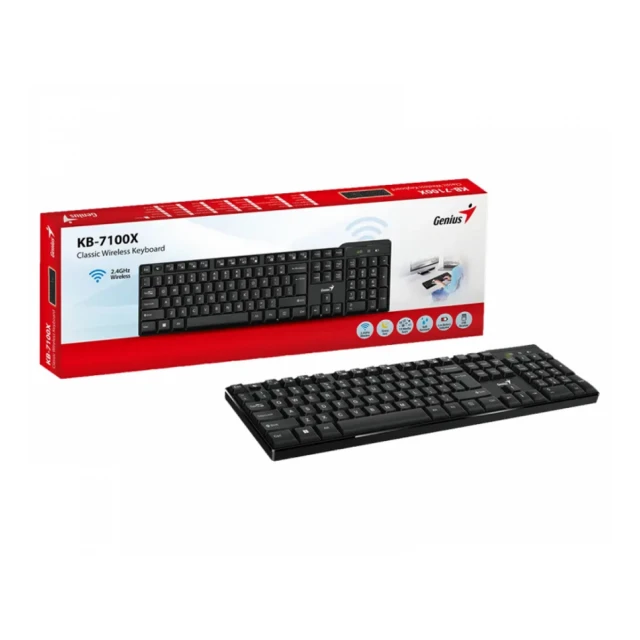 GENIUS KB-7100X Wireless USB US wireless crna tastatura 