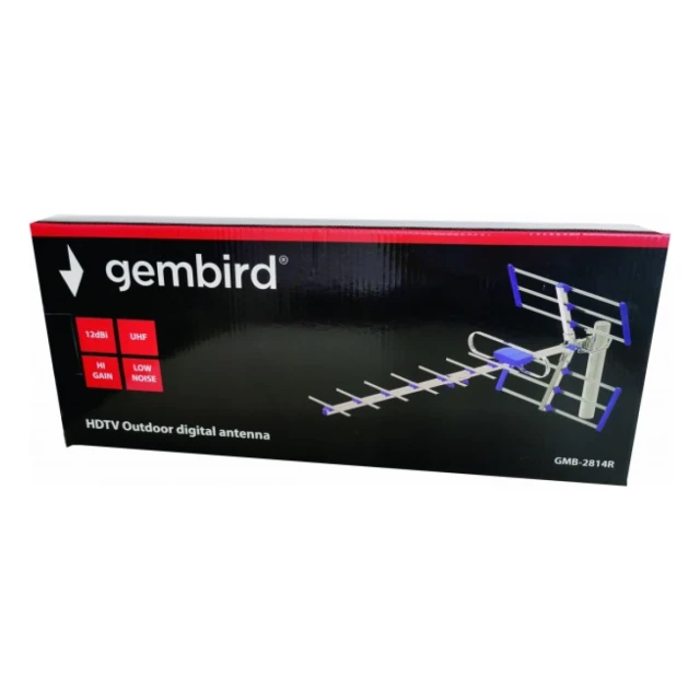 GMB-2814R ** Gembird Antena digital HDTV Loga UHF, F-Konektor, 84cm, dobit 12dB aluminium(kutija)737