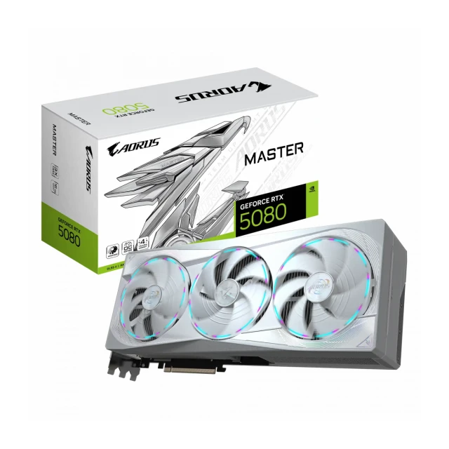 Graficka karta Gigabyte AORUS GeForce RTX 5080 MASTER ICE 16G GDDR7