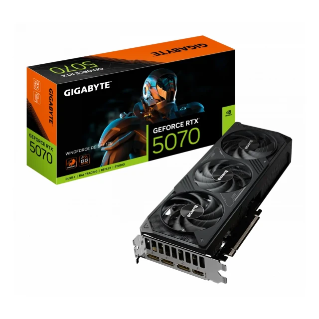 Graficka karta Gigabyte GeForce RTX 5070 Windforce OC  GDDR7 12GB 192bit 3xDP/HDMI