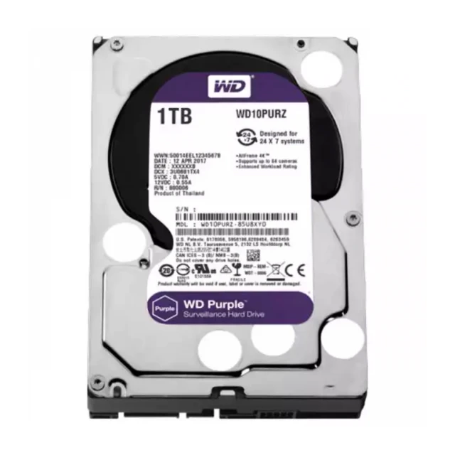 Hard disk 1TB SATA3 Western Digital Caviar 64MB WD10PURZ Purple