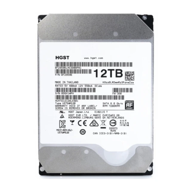 HDD 3.5 * 12TB HUH721212ALE601 HGST - WD Ultrastar 7200rpm 256MB SATA3 (DAHUA Compatible)(12999)