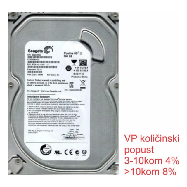 HDD 3.5 ** 500GB ST3500414CS SEAGATE 5900RPM 16MB SLIM SATA