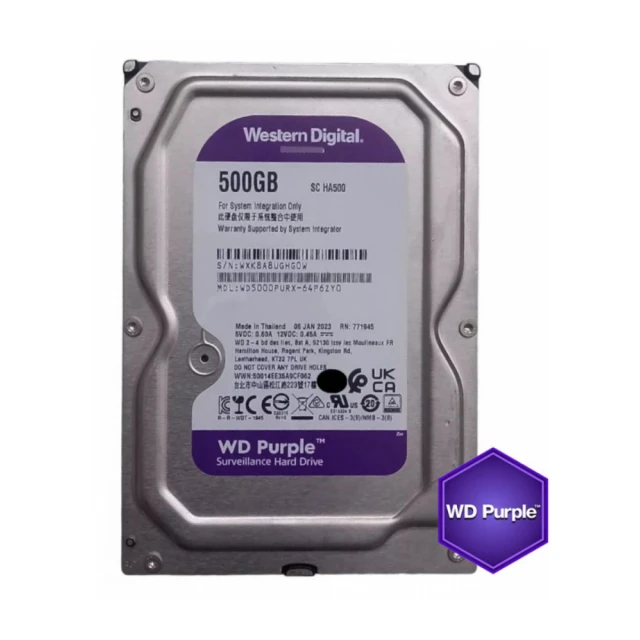 HDD 3.5 ** 500GB WD5000PURX WD Purple 24/7 5400RPM 64MB SATA3