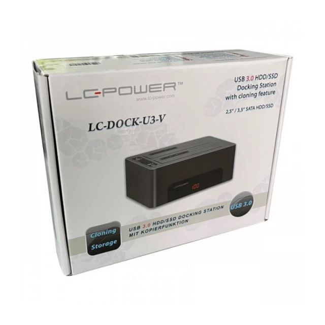 HDD D. Station dual bay LC-DOCK-U3-V 2xSSD/HDD Black, USB 3.0