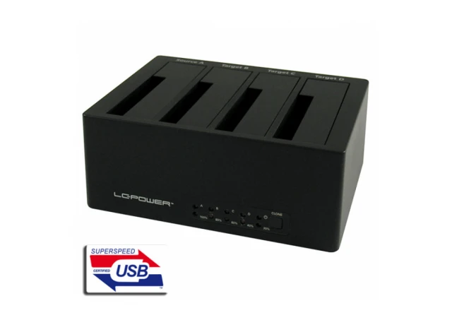 HDD DOCKING LC-DOCK-U3-4B USB3.0/eSATA 4x HDD/SSD Black