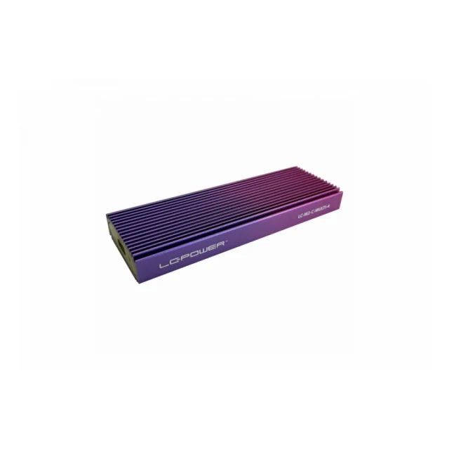 HDD SSD Rack LC Power LC-M2-C-MULTI-4  NVME / Sata M2 Enclosure for M.2 SSD  USB3.2 Gen.2x1 Type C Purple 