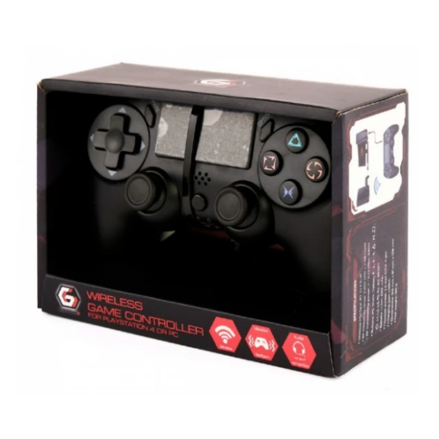 JPD-PS4BT-01-BK Gembird PC/PS4 Bezicni gamepad sa dvostrukom vibracijom, Black