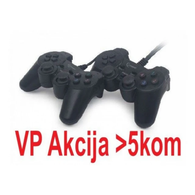 JPD-UDV2-11 ** Gembird USB 2.0 double analog vibration gamepad black (639)