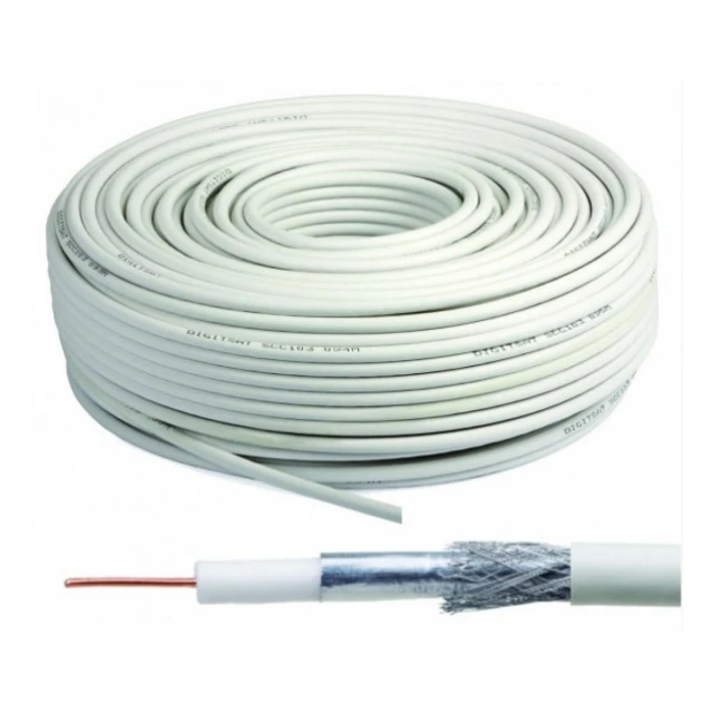 KABL-COAX-RG6/100 white (X553) koaksialni kabl RG6 bez konektora, conductivity 18%,6.5mm,100m