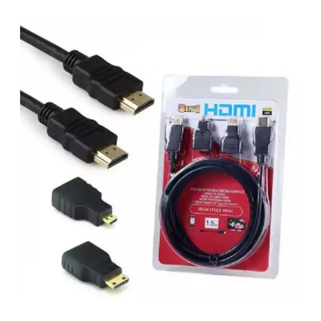 Kabl HDMI + adapteri Micro i Mini HDMI 1.5m Kettz