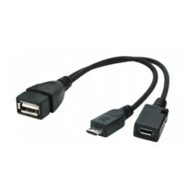 Kabl OTG USB A-USB Micro M + USB Micro Ž A-OTG-AFBM-04 Gembird 20cm