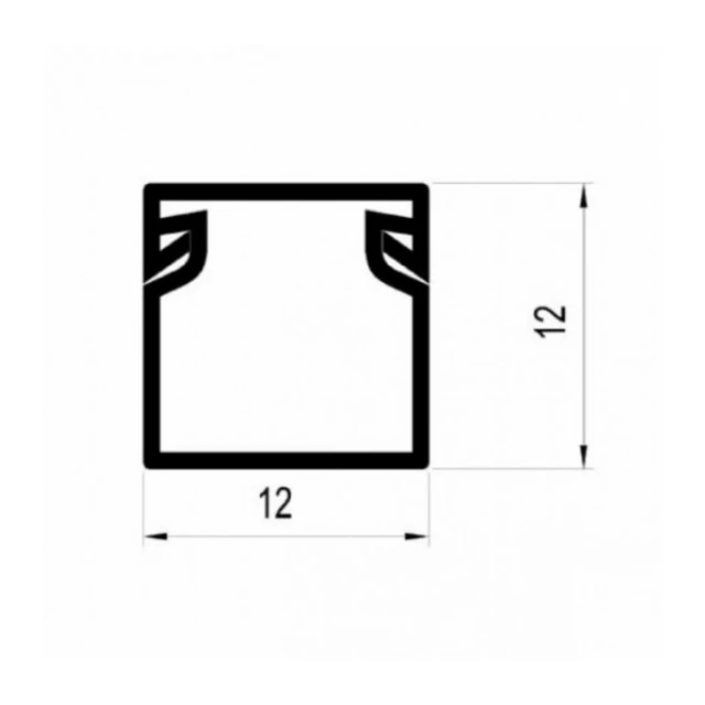 Kanalica ME-12x12mm 2m samolepljiv kablovski kanal PVC