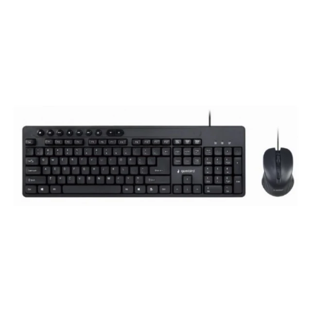 KBS-UM-04 Gembird Multimedia set mis + tastatura crni US layout A