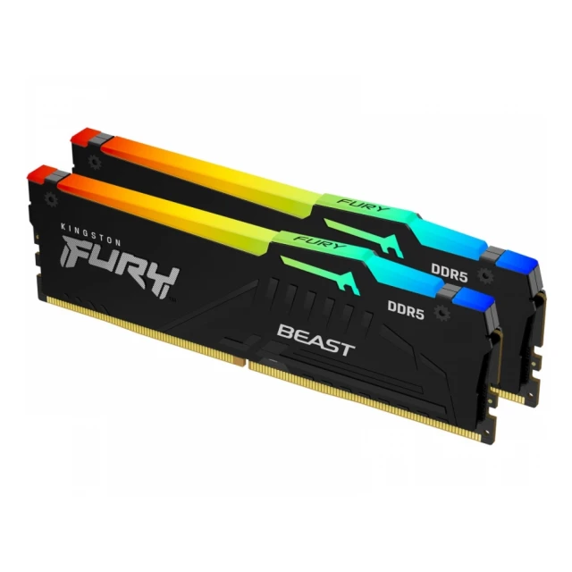 KINGSTON DIMM DDR5 64GB (2x32GB kit) 5600MT/s KF556C40BBAK2-64 Fury Beast RGB black 