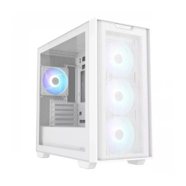 Kućište ASUS A21 PLUS TG ARGB/Micro-ATX/Mini-ITX/bez napajanja/bela
