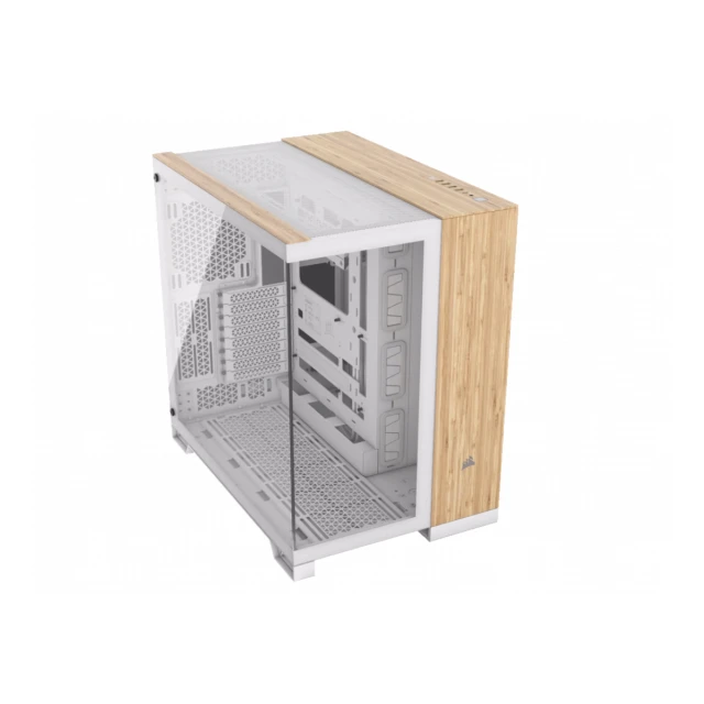 Kucište CORSAIR 6500X Mid-Tower/dve komore/kaljeno staklo/bez napajanja/bela/bambus drvo