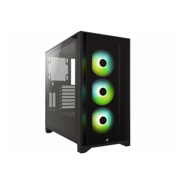 Kućište CORSAIR iCUE 4000X Mid-Tower/ATX/kaljeno staklo/bez napajanja/RGB/crna