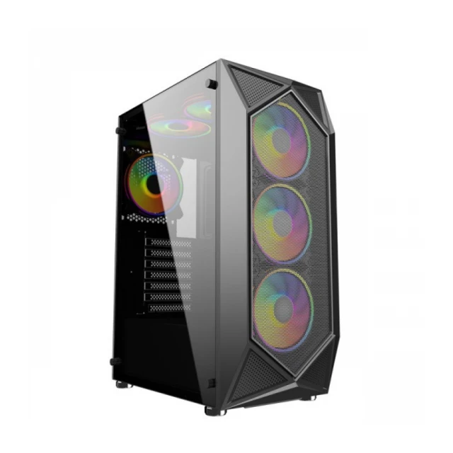 Kuciste Raidmax Hydra window/black, 4x 120mm RGB bez napajanja