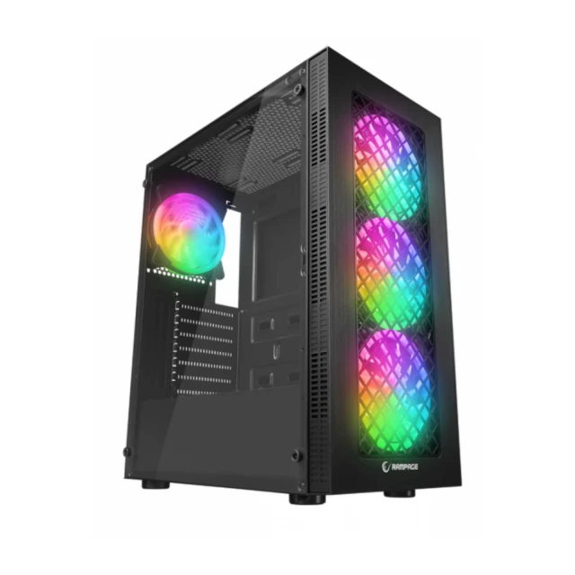 Kuciste Rampage PLAID V1 Mesh Glass 4x12cm Auto RGB