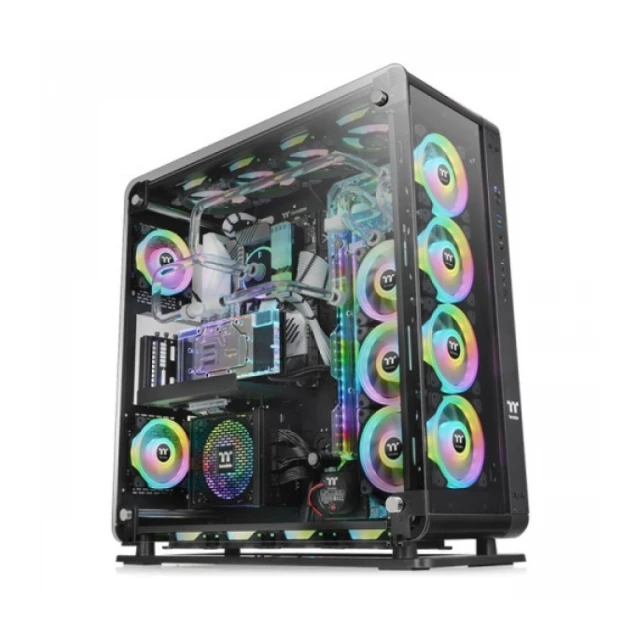 Kućište Thermaltake Core P8 TG Black/Black/Wall Mount/SPCC/4mm Tempered Glass*3