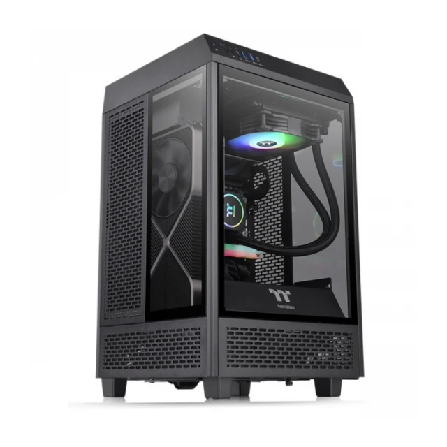 Kućište Thermaltake The Tower 100/Black/Win/SPCC/Tempered Glass*3/bez PSU