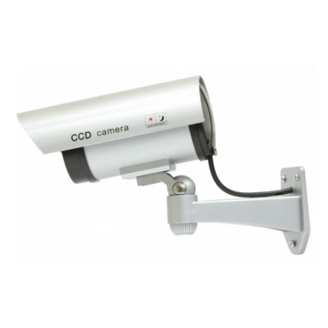 Lazna kamera srebrna HSK110 Outdoor dummy security camera IMITACIJA KAMERE