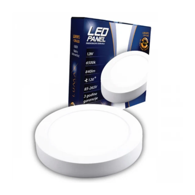 Led panel Lumax LUMNPO-12W-6500K nadgradna okrugla, 12W, 6500K Hladno-bela