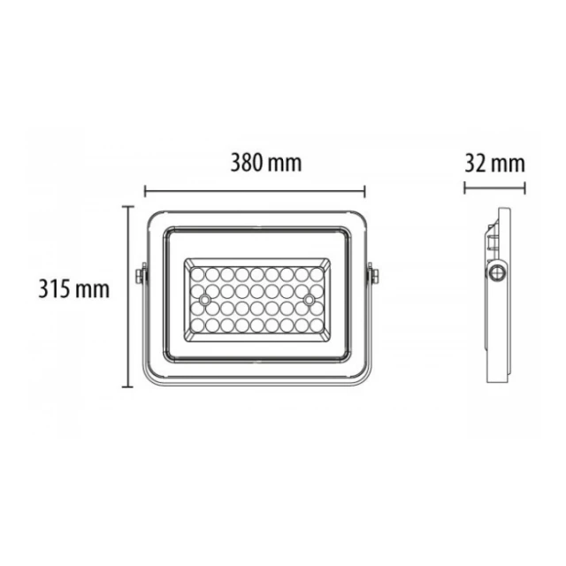 LED reflektor SMD 200W/220VAC, 6500K, crni, PROSTO