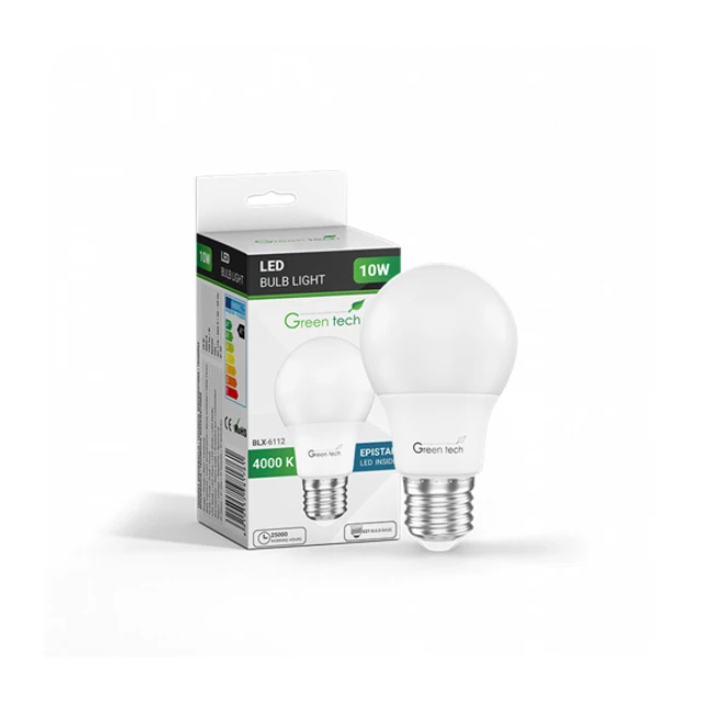 LED SIJALICA E27/A60 10W 4000K 1000lm IP40 EPISTAR CHIP GREEN TECH