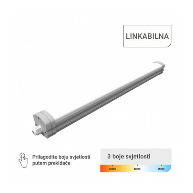 LED SVETILJKA VODONEPROPUSNA LINKABILNA 18W 120lm/W 3CCT IP65 GREEN TECH