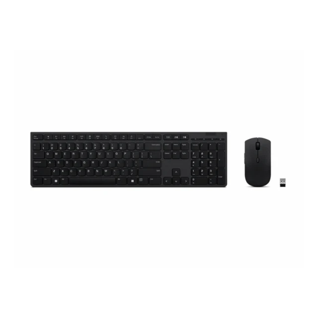 Lenovo Professional Wireless Rechargeable Combo Keyboard and Mouse-US Euro