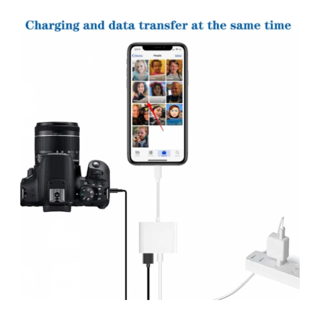 Lighting &#268;ita&#269; kartica 3u1, 2*USB + 1*USB C