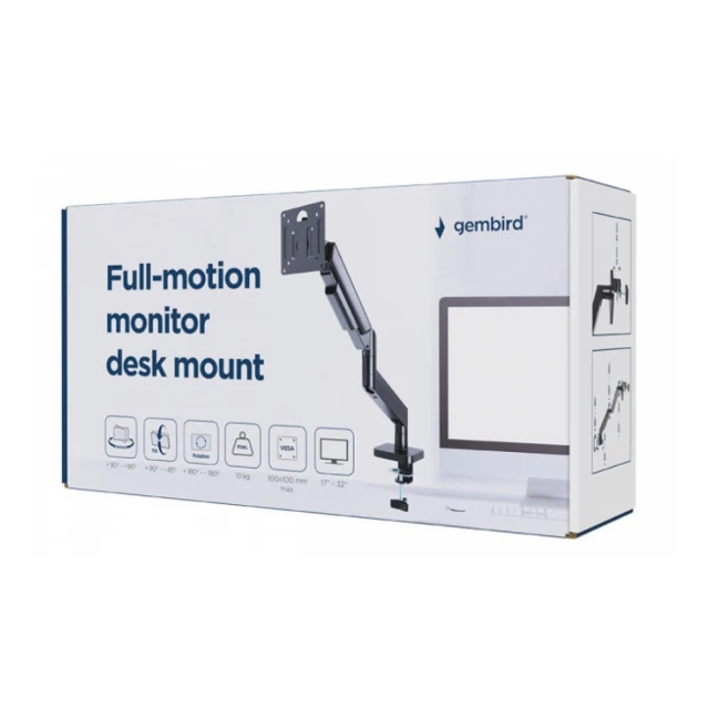 MA-DA1-04 Gembird podesivi drzac za monitor, tilt, 17-32 max.10kg Black