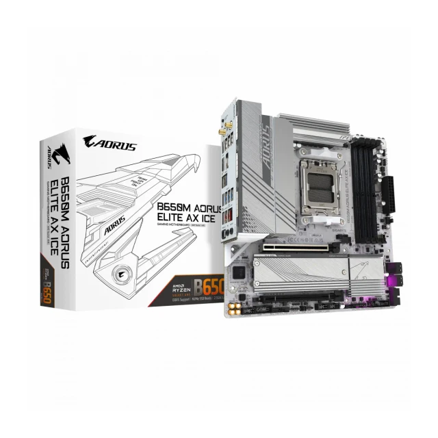 Matična ploča AM5 Gigabyte B650M AORUS ELITE AX ICE