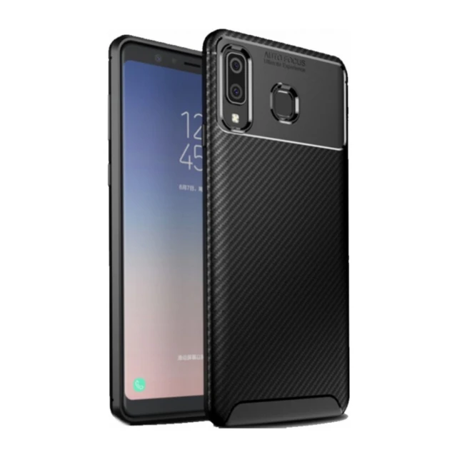 MCTK74-HUAWEI Nova 5T * Futrola Carbon Fiber Silicone Black (229)